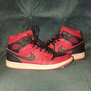 Nike Red and Black Sneakers Aj1